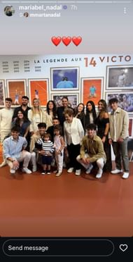 Rafael Nadal's sister Maribel shares a family photograph after the Spaniard's tribute ceremony (Source: Instagram)